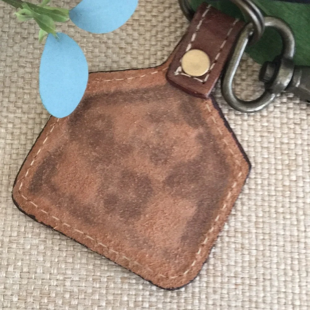 NWT Myra Bag Succulent Hand-Tooled Leather Key Fob Key Chain Bag Charm